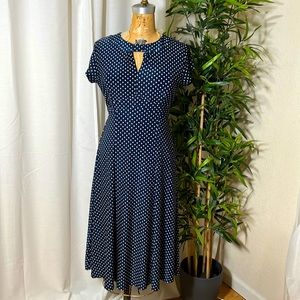 Lindy Bop Navy & White Polka Dot swing/tea dress